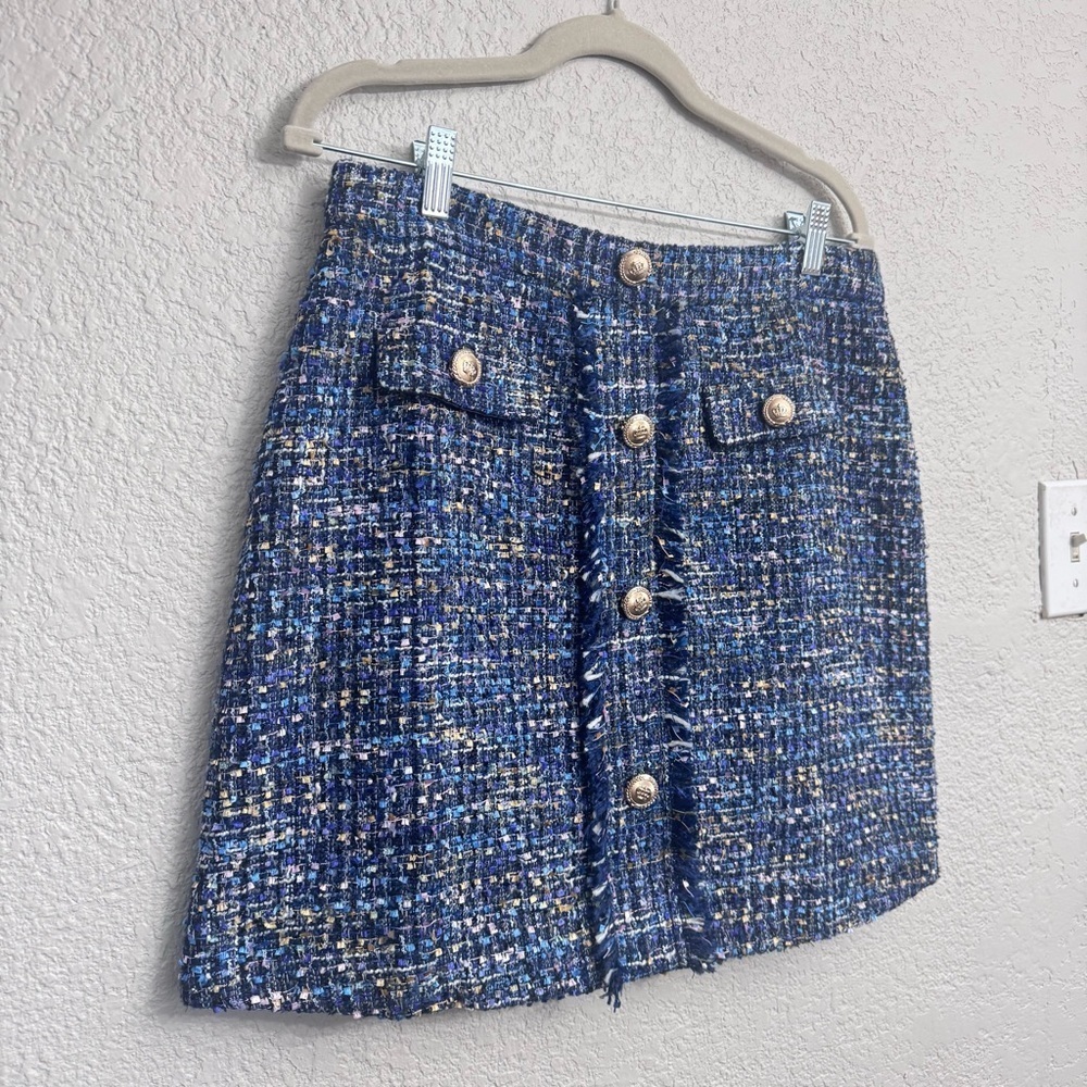 NWT Walter Baker Iliana Aurora Tweed Skirt Size 12 - Picture 2 of 7